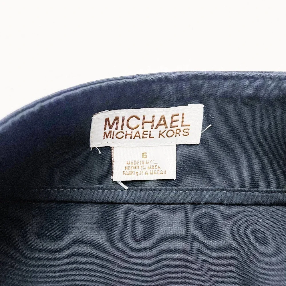 Michael Kors Black Zippered Front Pencil Skirt SZ6